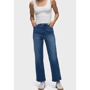 Hudson Jeans Rosalie Wide Leg Size 28 High-Rise Ankle Crop Medium Wash Denim